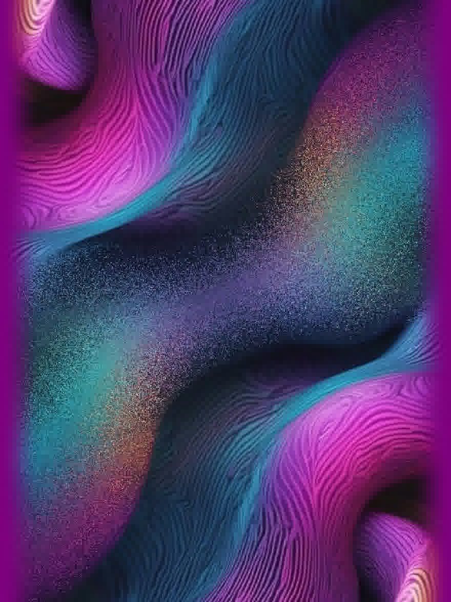 Русский промпт: Крупным планом яркого, абстрактного фона с волнистыми линиями и изгибами в оттенках фиолетового, бирюзового и бирюзового. Цвета легко сочетаются вместе, создавая завораживающий эффект. Текстура материала гладкая и плавная, с различными оттенками синего и фиолетового смешивания вместе, чтобы создать ощущение глубины и размерности. Общий эффект - это текучесть и движение, причем цвета плавно смешиваются друг с другом. Изображение имеет высокое разрешение, что делает его подходящим для использования в качестве обоев или фона. | Original prompt: A close-up of a vibrant, abstract background featuring wavy lines and curves in shades of purple, teal, and turquoise. The colors blend together seamlessly, creating a mesmerizing effect. The texture of the material is smooth and fluid, with varying shades of blue and purple blending together to create a sense of depth and dimensionality. The overall effect is one of fluidity and movement, with the colors blending seamlessly into each other. The image has a high resolution, making it suitable for use as a wallpaper or background.