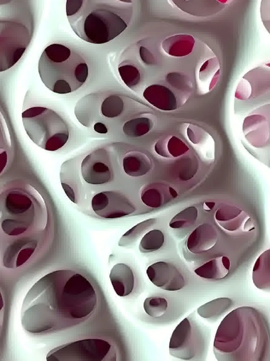 Русский промпт: Крупным планом белой поверхности с решеткой, похожей на структуру, состоящую из множественных, нерегулярно формированных отверстий. Отверстия равномерно распределены и различаются по размеру и цвету, а некоторые темнее других. Текстура поверхности гладкая и глянцевая, с тонким блеском. Фон размыт, что позволяет фокусировке оставаться на структуре решетки. Общий эффект - это глубина и размерность. | Original prompt: A close-up of a white surface with a lattice-like structure composed of multiple, irregularly shaped holes. The holes are evenly spaced and vary in size and color, with some being darker than others. The texture of the surface is smooth and glossy, with a subtle sheen. The background is blurred, allowing the focus to remain on the lattice structure. The overall effect is one of depth and dimensionality.