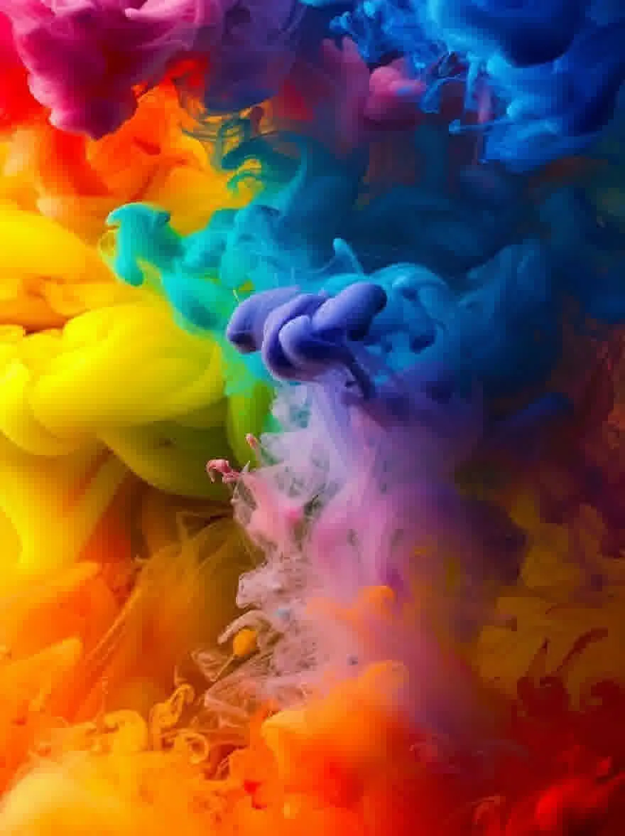 Русский промпт: Яркая, абстрактная фотография с множеством красочного, динамичного дыма в различных оттенках. Цвета смешиваются вместе, чтобы создать завораживающий эффект, со смесью яркого синего, зелени, желтых и апельсинов. Дым кружится и подвешен в воздухе, создавая динамичную и очаровательную сцену. Текстура дыма гладкая и шелковистая, добавляя глубину и измерение к изображению. Общий эффект - это текучесть и движение, причем цвета плавно смешиваются вместе на задний план. Изображение высокого качества и имеет мечтательное, эфирное качество. | Original prompt: A vibrant, abstract photograph featuring a multitude of colorful, dynamic smoke in various hues. The colors blend together to create a mesmerizing effect, with a mix of bright blues, greens, yellows, and oranges. The smoke is swirling and suspended in mid-air, creating a dynamic and captivating scene. The texture of the smoke is smooth and silky, adding depth and dimension to the image. The overall effect is one of fluidity and movement, with the colors blending together seamlessly into the background. The image is high quality and has a dreamy, ethereal quality.