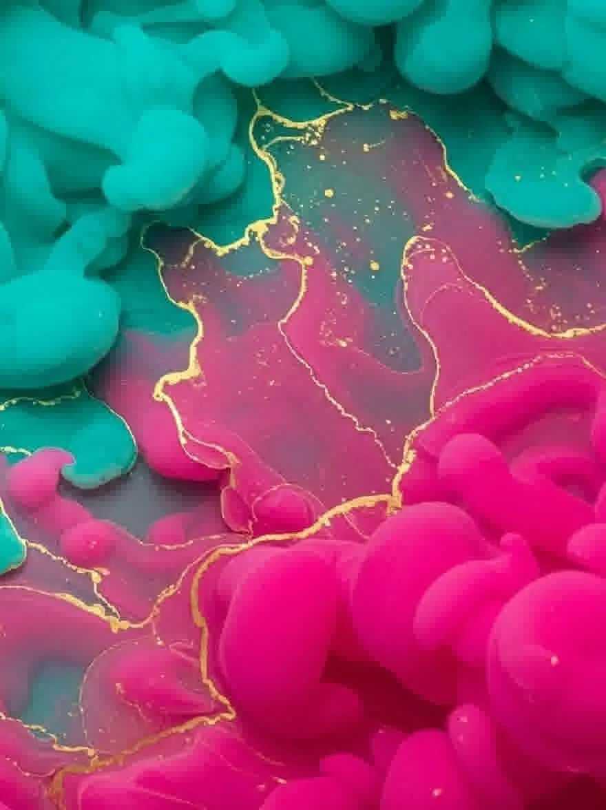 Русский промпт: Крупным планом яркой, абстрактной картины со смесью бирюзовых и розовых оттенков. Цвета легко сочетаются вместе, создавая плавную и динамическую композицию. Текстура краски грубая и неровная, с некоторыми областями, которые выглядят более плавными, а другие - более плавными. Картина обладает мечтательным, эфирным качеством, с акцентом на контраст между двумя цветами. Общий эффект - это глубина и размерность: цвета смешиваются вместе, чтобы создать ощущение движения и энергии. | Original prompt: A close-up of a vibrant, abstract painting with a mix of turquoise and pink hues. The colors blend together seamlessly, creating a fluid and dynamic composition. The texture of the paint is rough and uneven, with some areas appearing smoother and others more fluid. The painting has a dreamy, ethereal quality, with a focus on the contrast between the two colors. The overall effect is one of depth and dimensionality, with the colors blending together to create a sense of movement and energy.