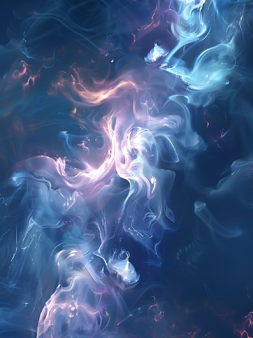 Русский промпт: A computer generated, abstract digital art piece featuring a mesmerizing blend of blue and pink hues, swirling and mesmerizing fluid shapes. The background is a deep, dark blue with hints of purple and pink, creating a dreamy, ethereal atmosphere. The shapes vary in size and shape, with some overlapping and some standing out. The colors blend together seamlessly, creating an ethereal and captivating scene. The overall effect is one of fluidity and energy, with a sense of movement and depth. | Original prompt: A computer generated, abstract digital art piece featuring a mesmerizing blend of blue and pink hues, swirling and mesmerizing fluid shapes. The background is a deep, dark blue with hints of purple and pink, creating a dreamy, ethereal atmosphere. The shapes vary in size and shape, with some overlapping and some standing out. The colors blend together seamlessly, creating an ethereal and captivating scene. The overall effect is one of fluidity and energy, with a sense of movement and depth.