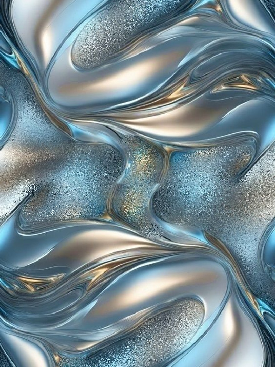 Русский промпт: A close-up of a smooth, fluid, metallic surface with a gradient of blue and silver hues. The texture is smooth and smooth, with wavy lines that create a mesmerizing pattern. The colors blend together seamlessly, creating a sense of depth and dimensionality. The background is a solid white, providing a stark contrast to the metallic sheen of the surface. The overall effect is one of modernity and sophistication. The resolution of the image is high, making it suitable for use as an iPhone wallpaper. | Original prompt: A close-up of a smooth, fluid, metallic surface with a gradient of blue and silver hues. The texture is smooth and smooth, with wavy lines that create a mesmerizing pattern. The colors blend together seamlessly, creating a sense of depth and dimensionality. The background is a solid white, providing a stark contrast to the metallic sheen of the surface. The overall effect is one of modernity and sophistication. The resolution of the image is high, making it suitable for use as an iPhone wallpaper.